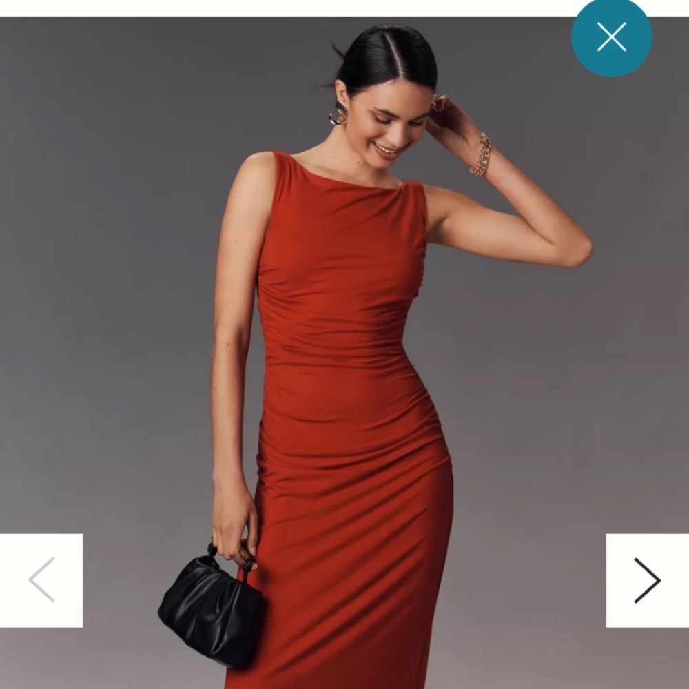 Anthropologie NWOT Red Maxi Dress